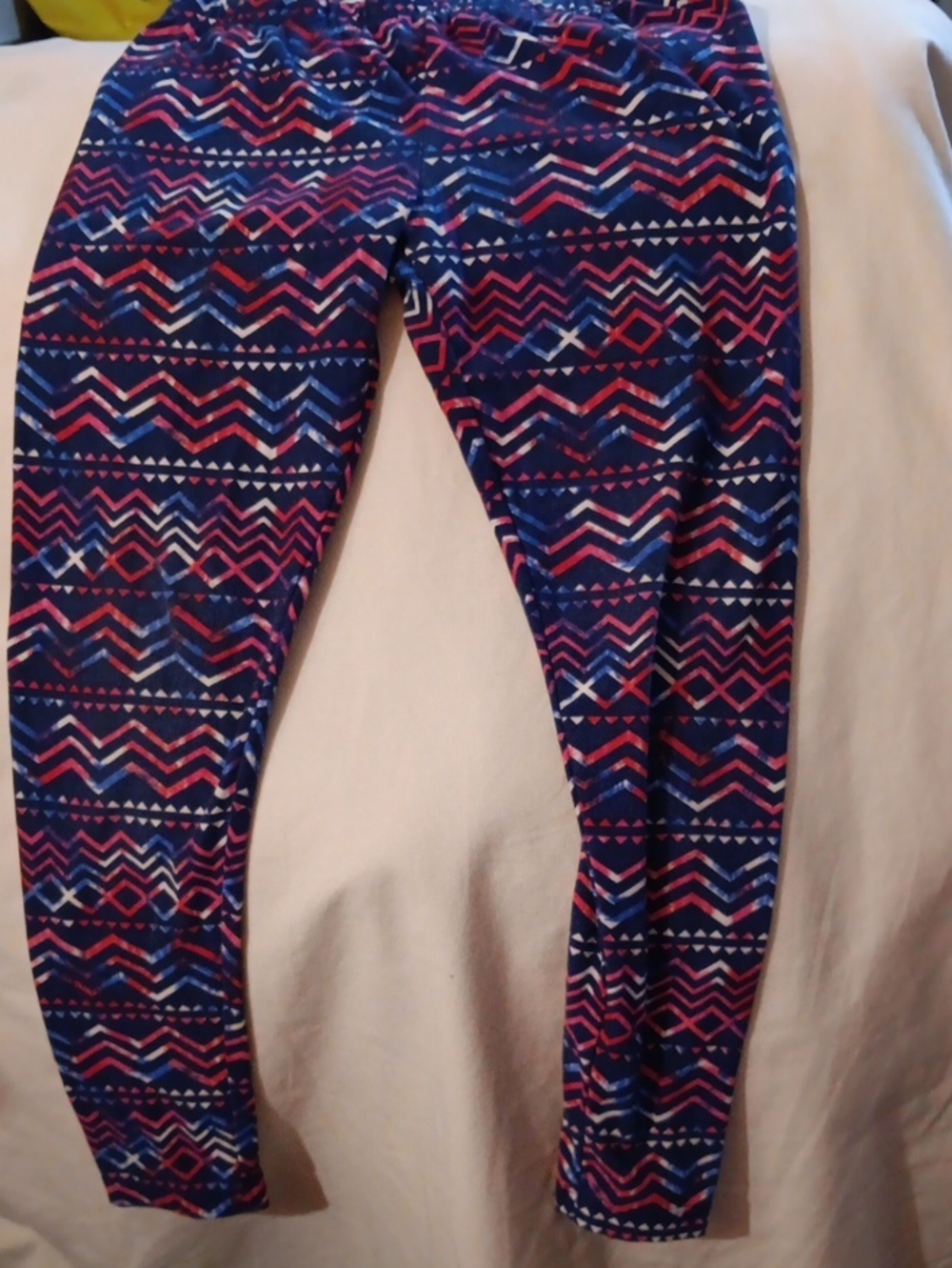 Epic Threads Navy, Pink & Red Geometric Kids Leggings